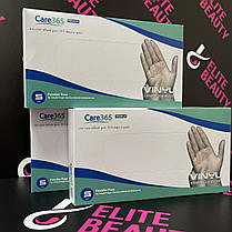 Медичні вінілові рукавички Care 365 S-L 100шт/уп, фото 5