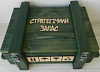 Ящик деревянный Стратегический запас для бутылок