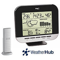 Безпровідна метеостанція для будинку TFA Connect WeatherHub Black (160*36(56)*130(145) мм)
