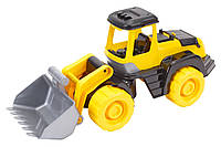 Трактор ТехноК 6887 с ковшом экскаватор поворачивается большой игрушка детская пластиковая для детей
