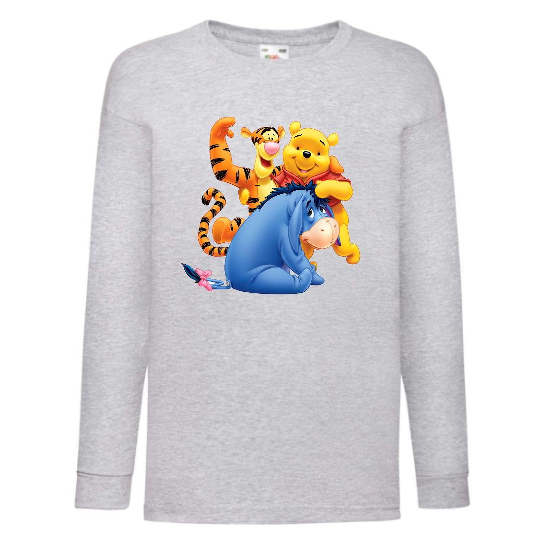 Лонгслив реглан Вінні Пух 001 (WP 001 gry) розмір 104-116-140-152 сірий, фото 1
