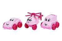Транспорт Мини ТехноК 8003 игрушка детская набор родстер микроавтобус вертолет для девочек в коробке