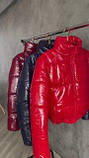 Підліткова червона куртка лакова, розміри 38-48, вик.червоний, фото 10