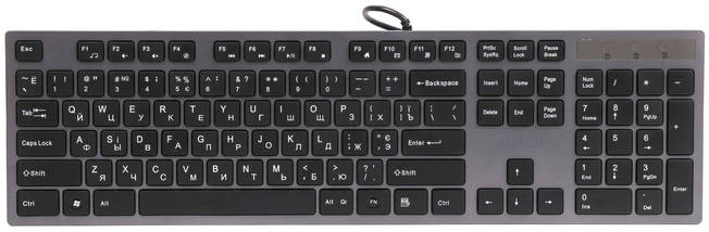 Клавіатура A4Tech KV-300H з USB-хабом (2 вбудованих юсб порти), тонка, тиха, низькопрофільні клавіші, фото 2
