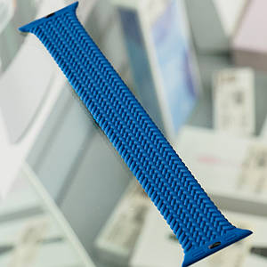 Ремінець Apple Watch 38 / 40mm Silicone Braided Solo Loop size 7/168 mm / Dark Blue