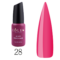 База кольорова Edlen French Base 28 Summer Neon (яскраво-рожевий), 9ml