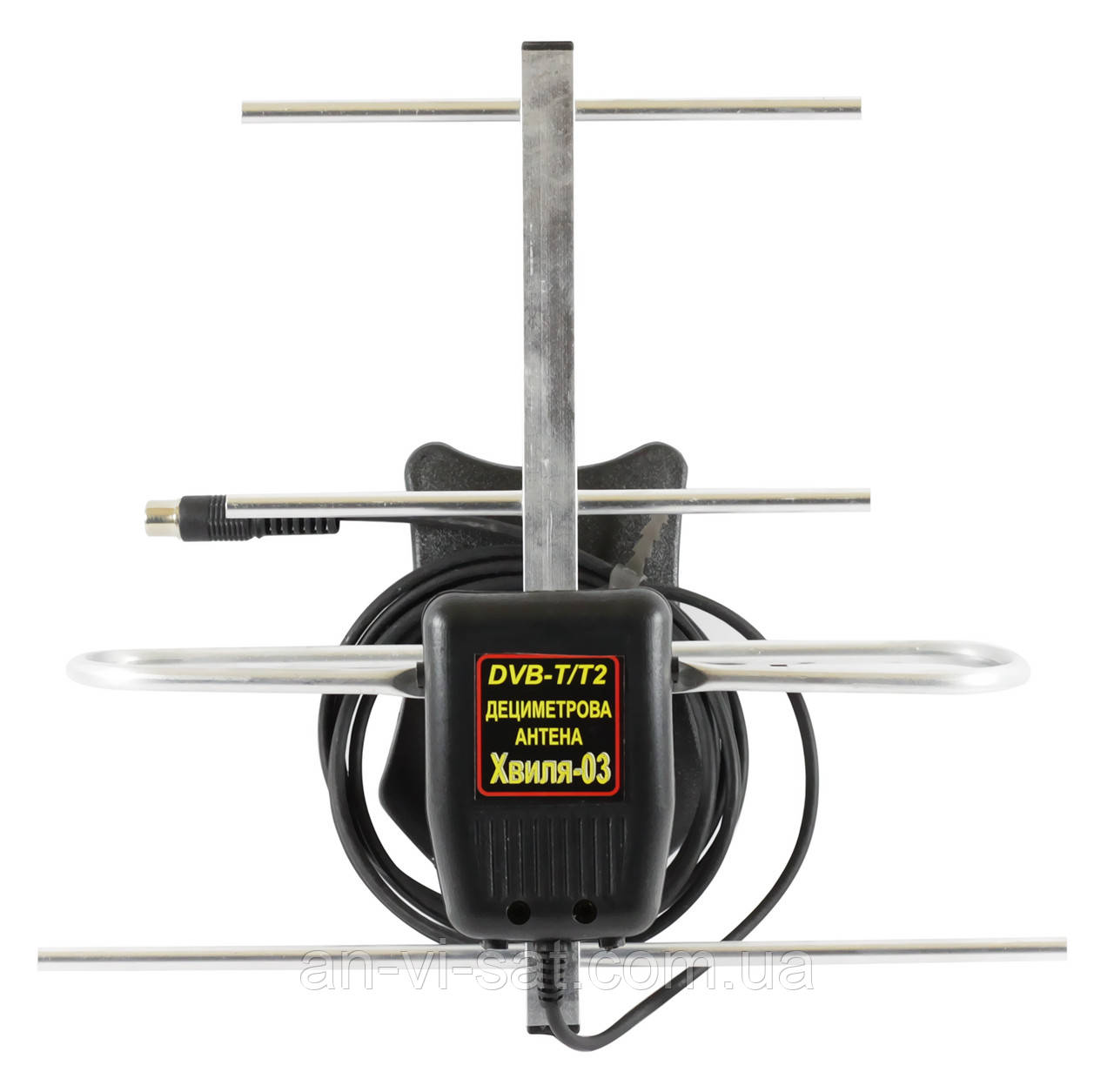 Антена Хвиля-03 активна кімнатна DVB-T2 | 18–20 дБ | 5–12 В | до 15 км