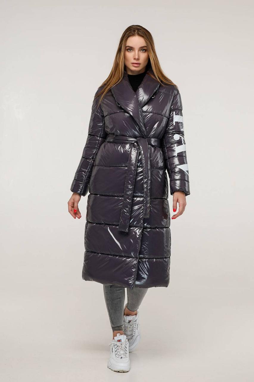 Жіночий стильний зимовий пуховик ПВ-1253 Лак тон 75, розміри 44-58, фото 1