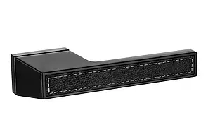 Ручки дверні Rich-Art Грейт 511 R68 FB/Black чорний/екошкіра