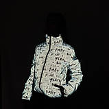 Рефлективна куртка з світловідбиваючої тканини з принтом, розміри з 38 по 48, модель вик.Літера, фото 3