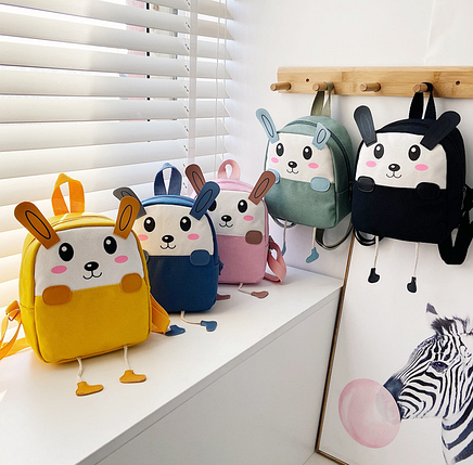Дитячий рюкзак зайчики з вушками, фото 1