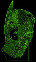 Акриловий світильник-нічник Бетмен Джокер зелений tty-n000739