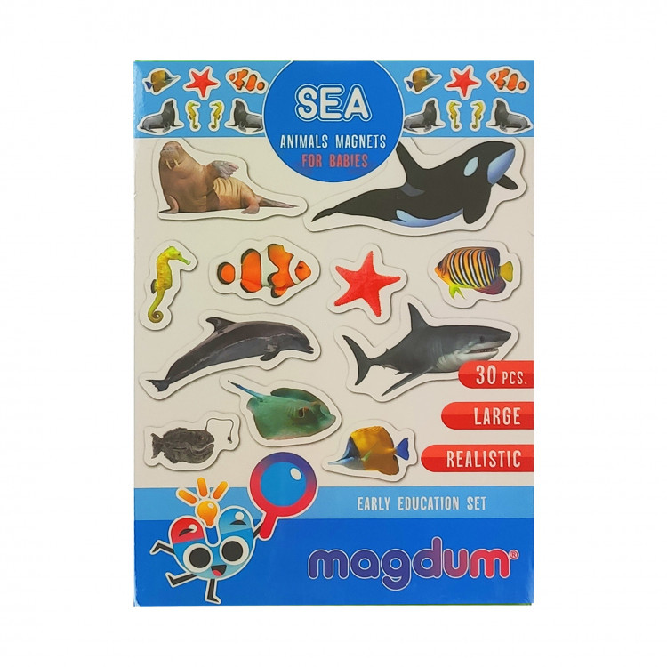 Дитячий набір магнітів Морські мешканці Magdum ML4031-28EN