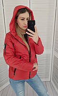 Жіноча курточка -куртка демі червона/ червоного кольору арт. 1008