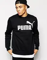 Sweatshirt PUMA чоловічий чорний. Батник, Кофта трикотажна з логотипом Пума, Толстовка Пума Весеняя \ Зимова