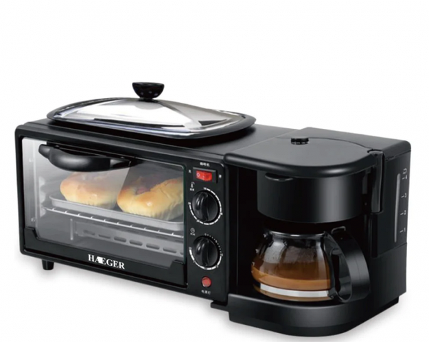 Электрическая печь настольная для для кухни для выпечки с кофеваркой и ...
