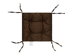 Подушка на стілець з зав'язками 40х40 см TM Dotinem Color - коричнева