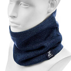 Чоловічий шарф-хомут на флісі Zolly ZH89 синій із блакитним