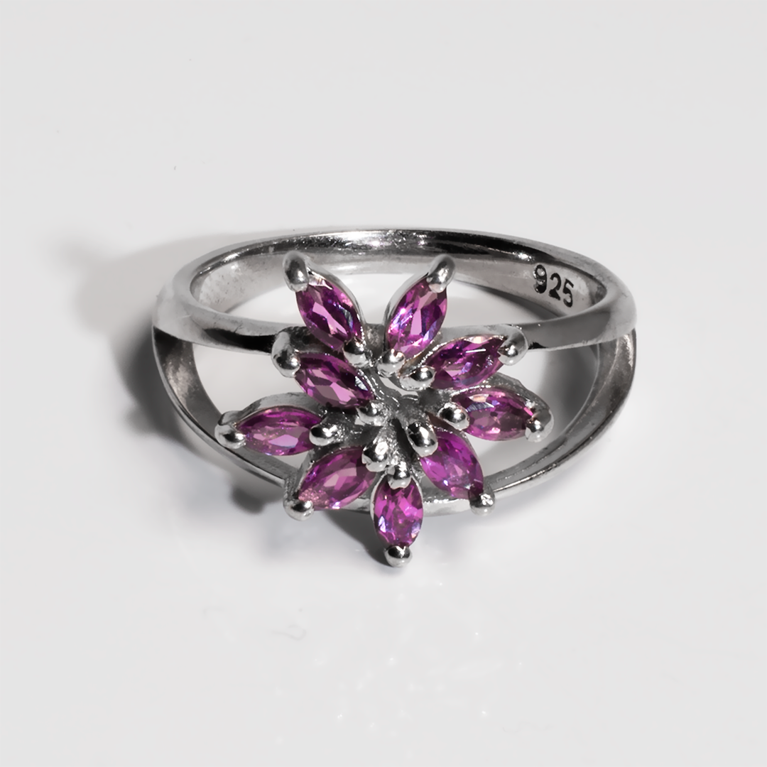 Гранат родоліт срібне кільце, 1890КР