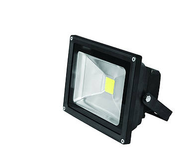 EUROELECTRIC Прожектор LED COB чорний 20W 6500K classic