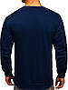 Толстовка PUMA Sweatshirt Світшот  Чоловічий синій трикотажний. Батник Кофта спортивна з логотипом Пума Пуловер, фото 4