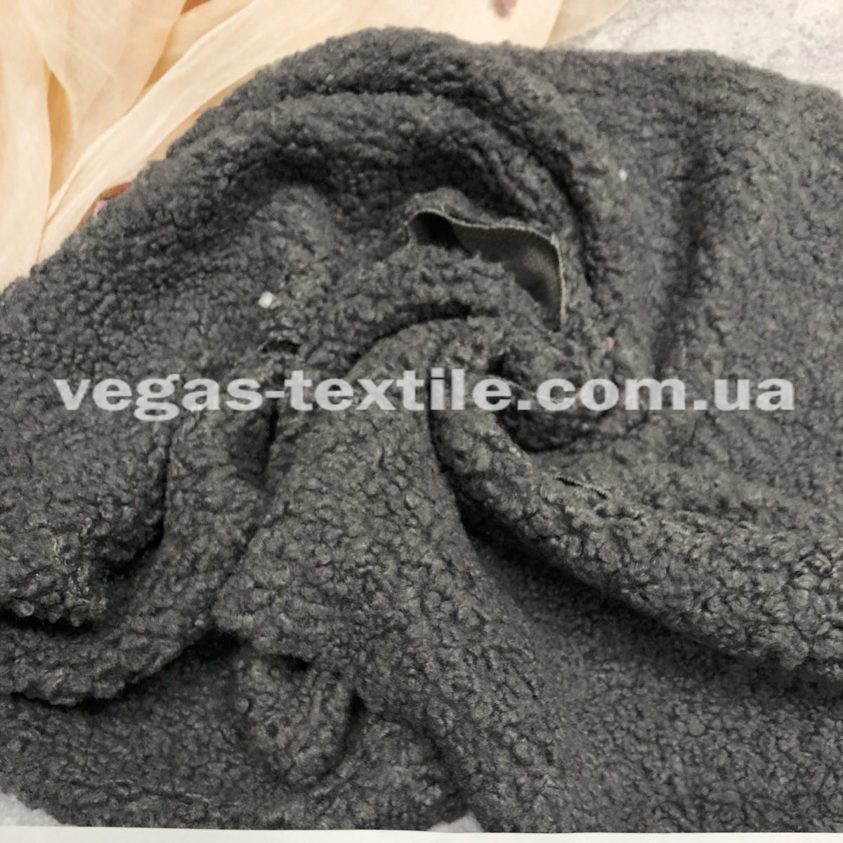 Пальтовая ткань Букле (Барашек ) Темно-серый (ID#1464438136), цена: 412 ...