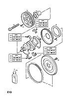 Вкладыш коренной +0.25mm GM 90542530 1.4L OPEL Astra-H/J Corsa-D & Buick Encore & CHEVROLET Cruze Volt