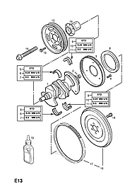 Вкладка кориною +0.25 mm GM 90542530 1.4L OPEL Astra-H/J Corsa-D & Buick Encore & CHEVROLET Cruze Volt