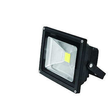 EUROELECTRIC Прожектор LED COB чорний 30W 6500K classic