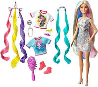 Кукла Barbie Fantasy Hair Doll, Blonde Барби Фантазийные образы Русалка и Единорог (GHN04)