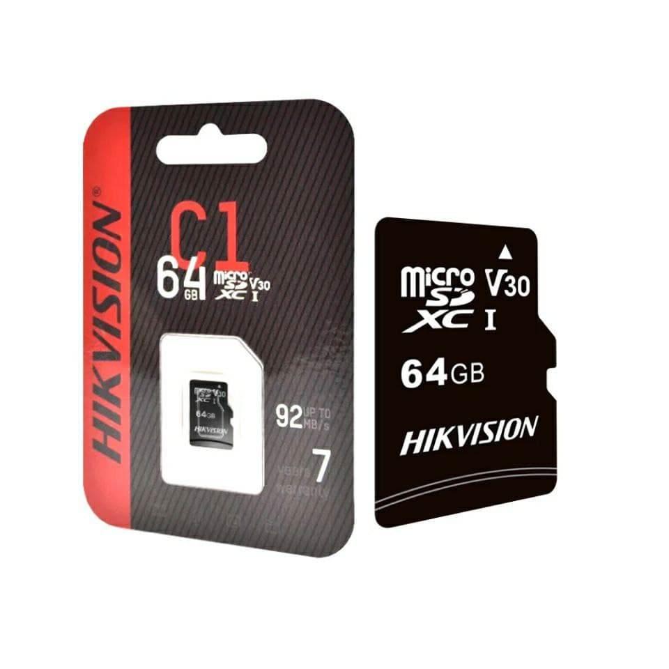 Картка пам'яті micro SD Hikvision 64 ГБ class 10.