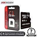 Картка пам'яті micro SD Hikvision 64 ГБ class 10., фото 3