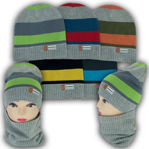 ОПТ Комплект шапка и хомут для мальчика, р. 48-50 (5шт/набор), фото 1