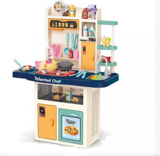 Дитяча інтерактивна кухня Kitchen 922-107, плита, духовка, мийка, посуд, продукт, світлові-звукові ефекти