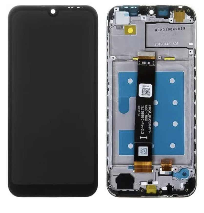 Дисплей (екран) для Huawei Y5p/Honor 9S + тачскрін, чорний , з передньою панеллю