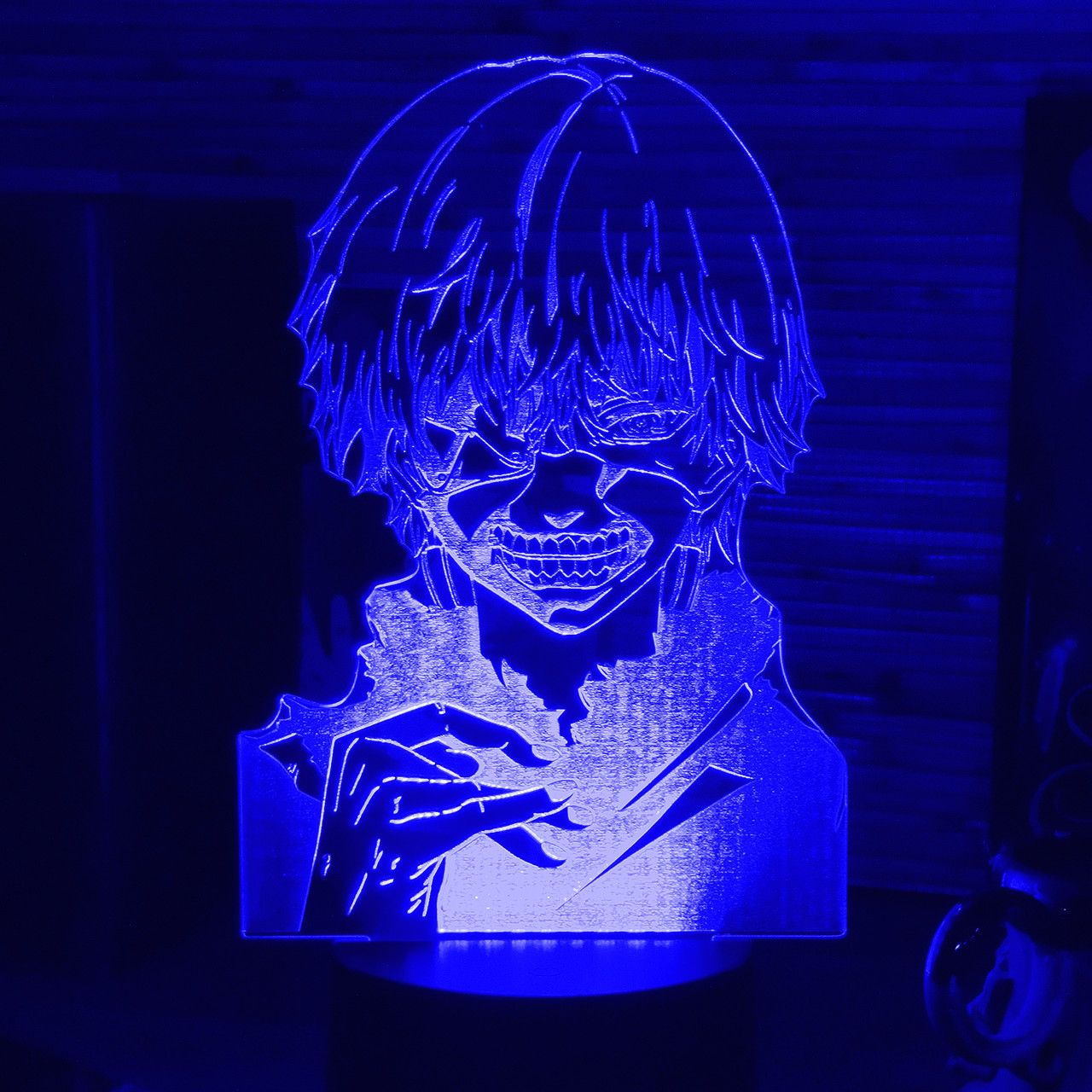 Світильник-нічник 3d Кен Канекі (Ken Kaneki) синій AVA-000617
