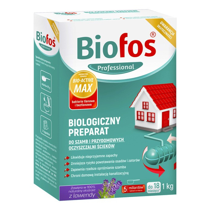 Бактерії для очисних споруд і септиків Biofos, біопрепарат для септиків, 1 кг - Inco