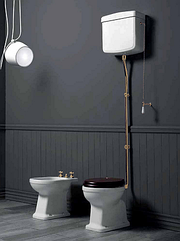 Унітаз ретро з високим бачком золота труба Simas Arcade AR811