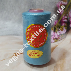 Нитка швейна No136 (100% поліестер) 40/2 (5000ярдів) 777 Блакитний