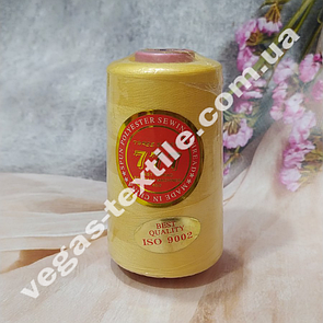 Нитка швейна No301 (100% поліестер) 40/2 (5000ярдів) 777 Жовтий