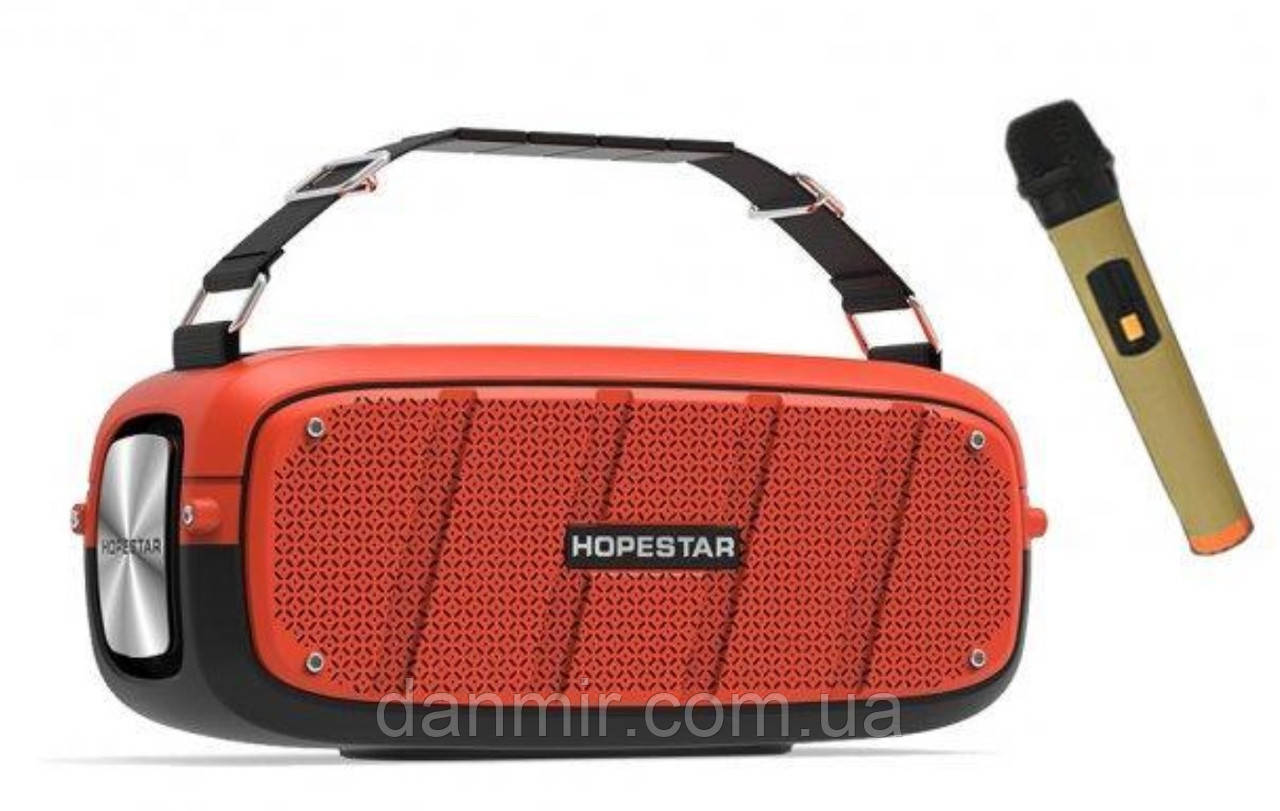 Портативна акустична Bluetooth колонка Hopestar A20 Pro з мікрофоном Помаранчева