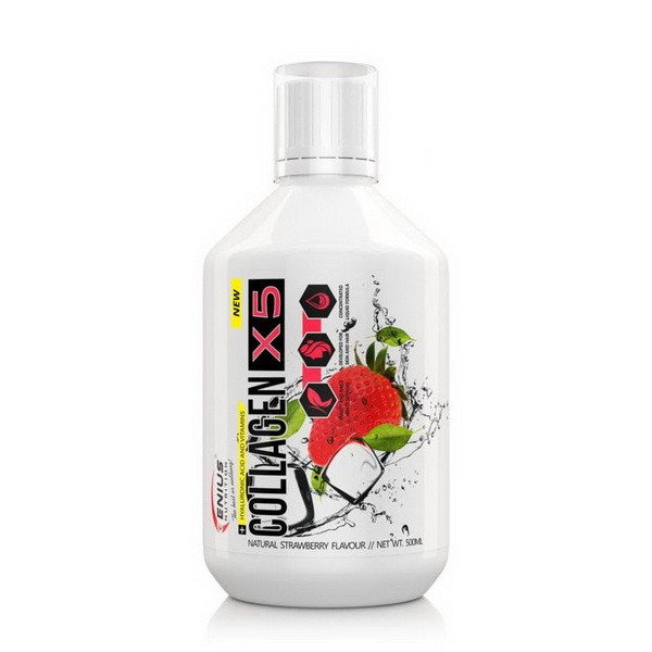 Коллаген рідкий Genius Nutriion Collagen-X5 Liquid 500мл Смак : Полуниця