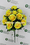 Штучні квіти - Роза букет, 59 см, фото 4