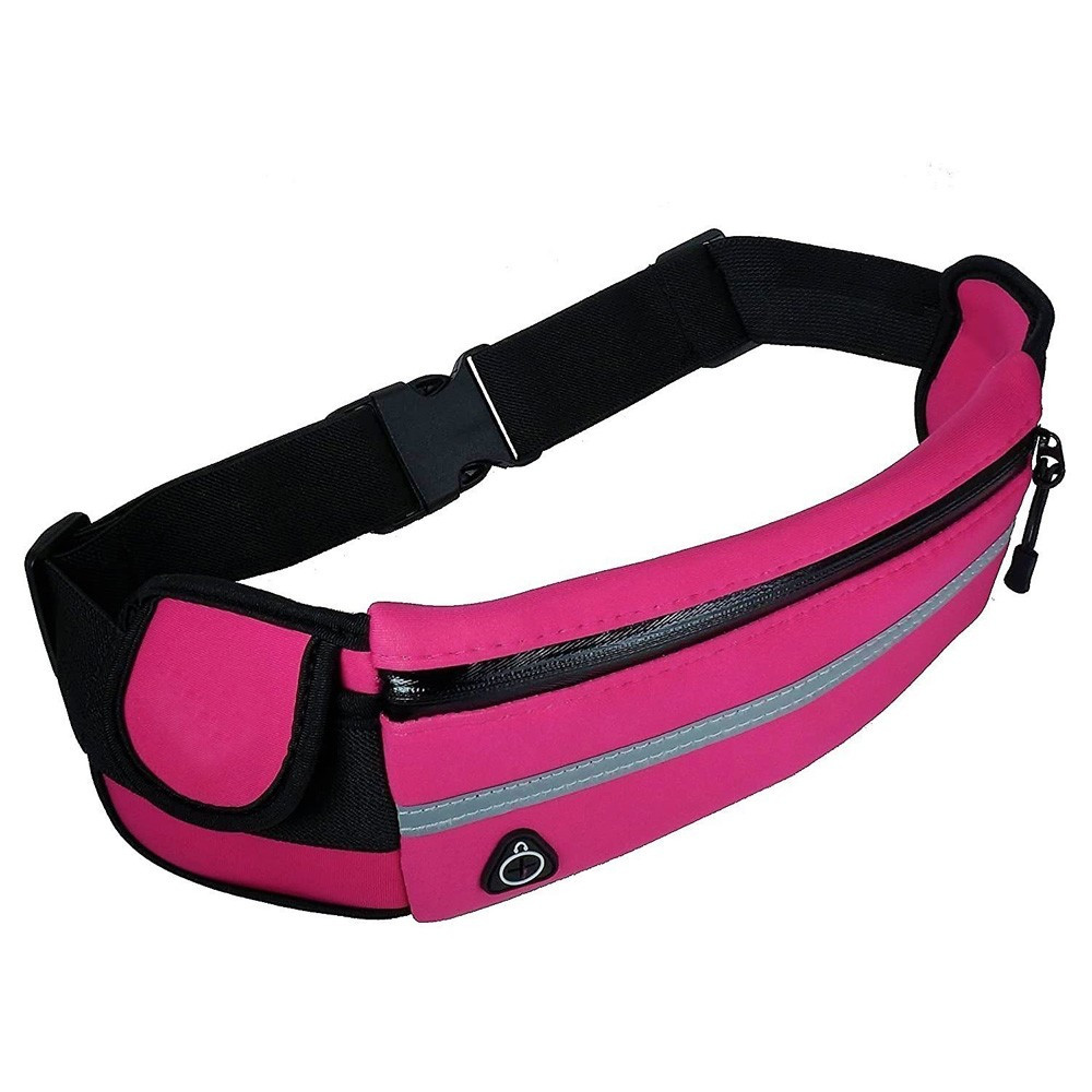 Поясна сумка для телефону водовідштовхувальна спортивна Belt-Case рожева