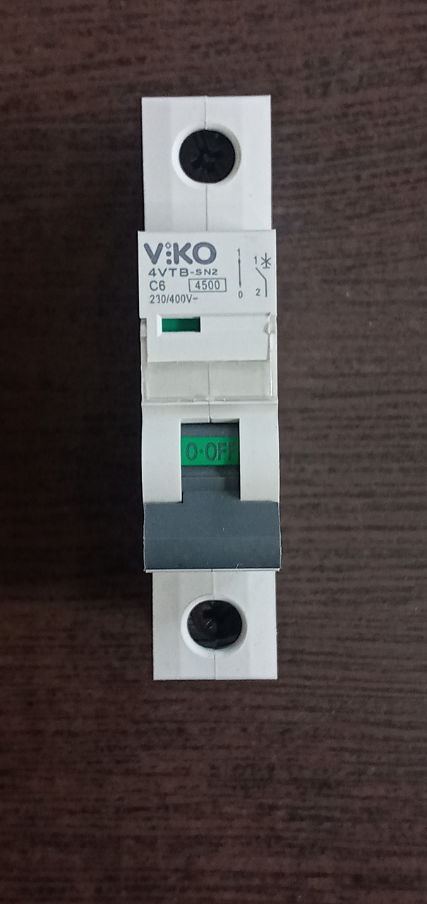 Автоматичний вимикач 6А VIKO