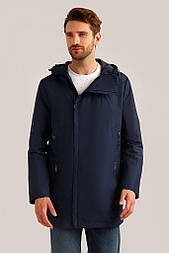 Подовжена вітровка чоловіча Finn Flare B19-42002-101 темно-синя S