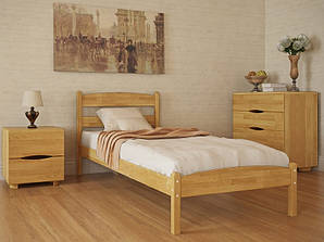 Дерев'яне ліжко односпальна Ліка без виніжку з бука від Олімп