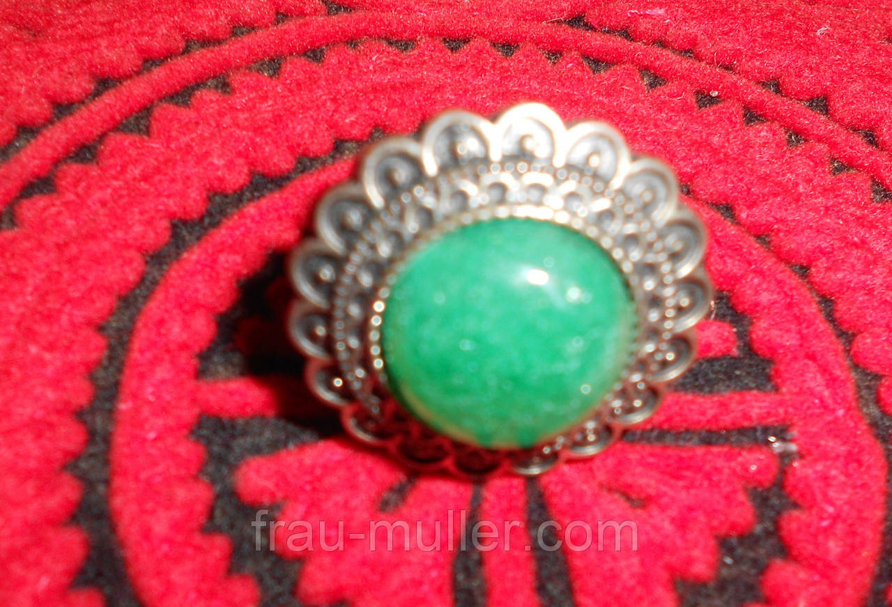 Кільце натуральна яшма в срібному обрамленні Alex, фото 1