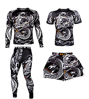 Комплект 3 в 1 Venum Dragon вінум рашгард, футболка, шорти, легінси.