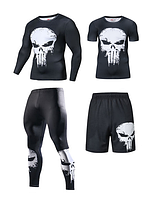 Комплект «Каратель» 3 в 1 рашгард, шорты, легинсы, футболка.